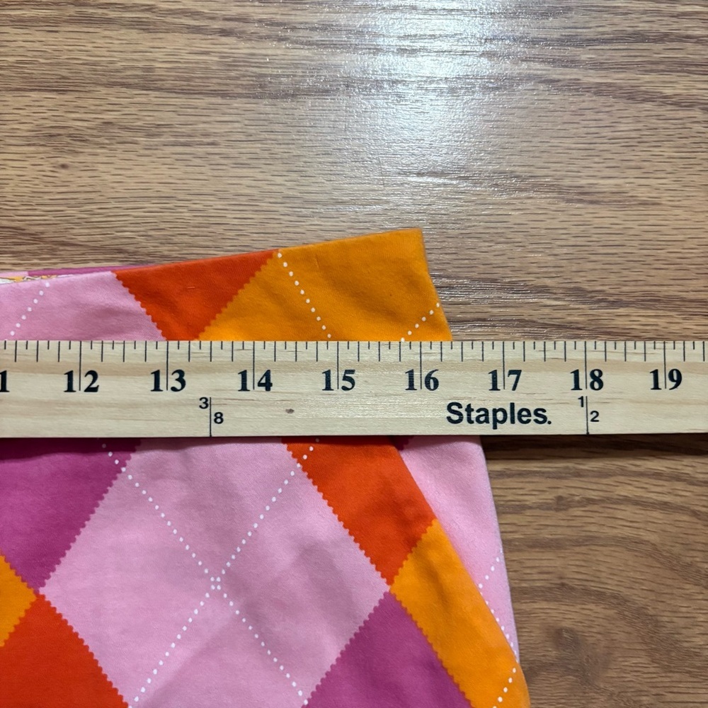 Loudmouth Ladies Golf Pink Orange Argyle Diamond Skirt 6 - Picture 5 of 7